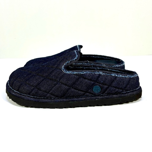 Birkenstock 1774 Eliscu Quilted Denim Slide Clogs Mules Dark Wash Denim 6 37 NEW - Picture 8 of 17